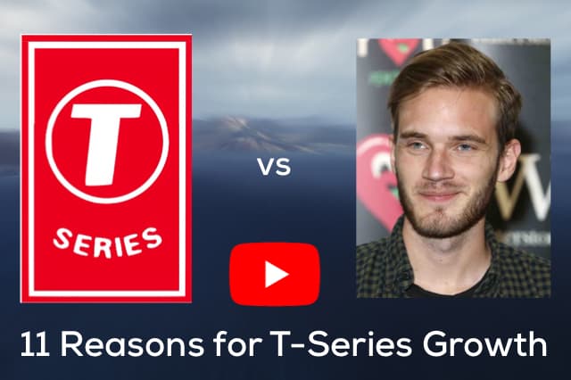 TSeries and PewdiePie on YouTube