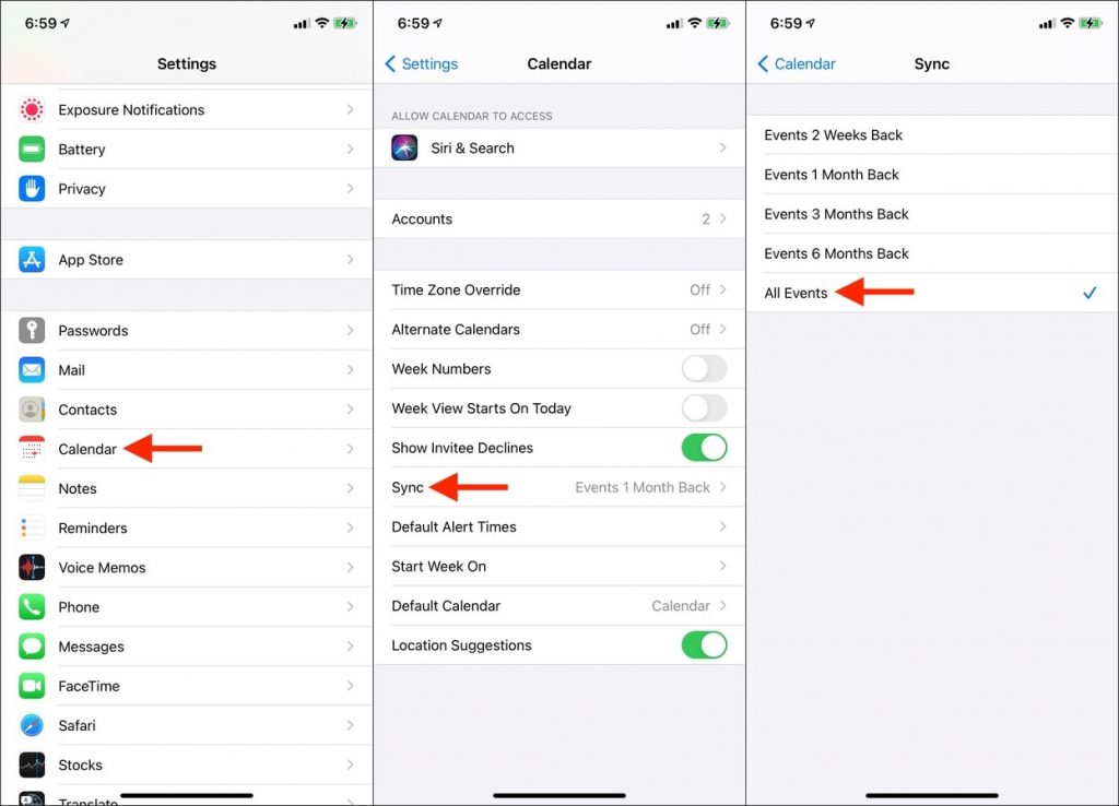 How to fix iPad calendar is not syncing with iPhone