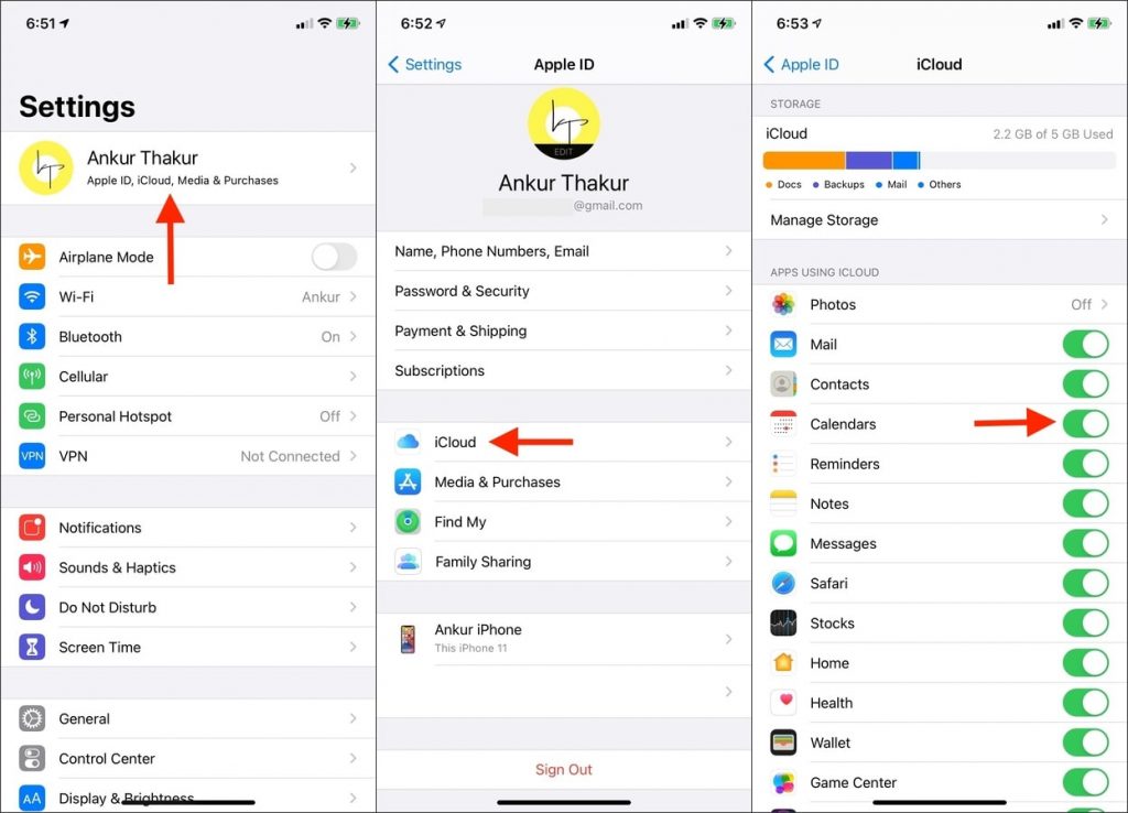 How to sync iPhone and iPad calendars