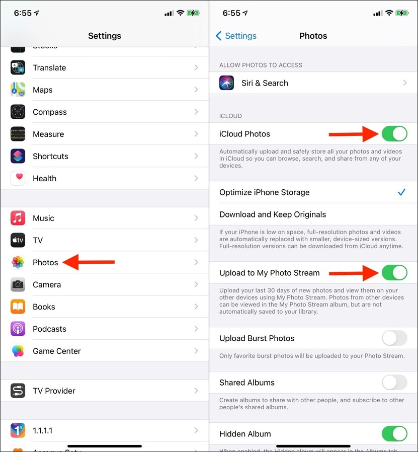 How to sync photos from iPhone to iPad