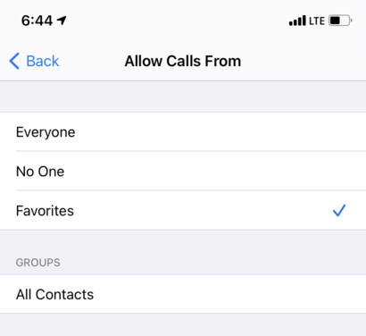 How to turn off Do Not Disturb for favorite contacts on iPhone