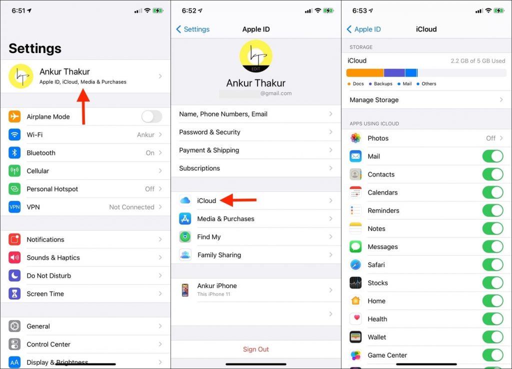 Sync iPhone and iPad using iCloud